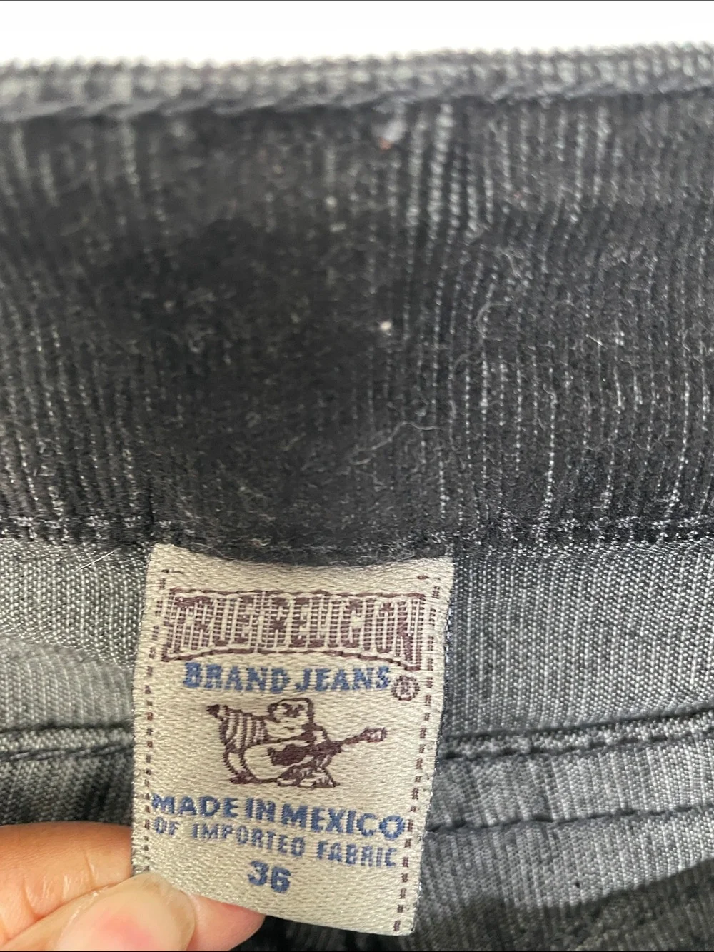 True Religion Corduroy Bootcut Billy Flap Pocket Men's 36 Straight-Leg Pants